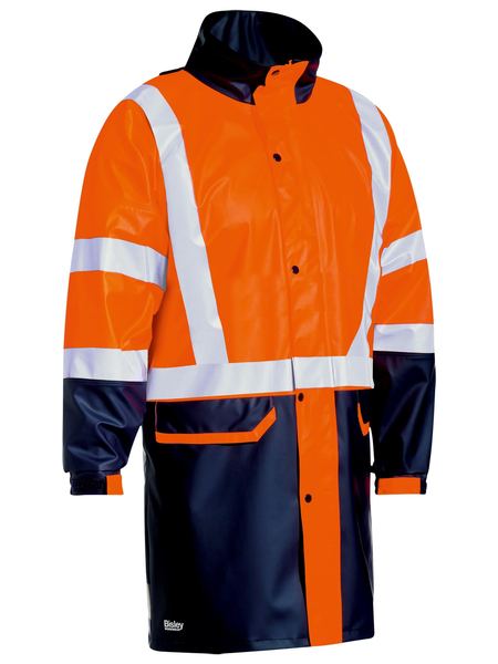 BJ6935HT-Taped Hi Vis Stretch Pu Rain Coat