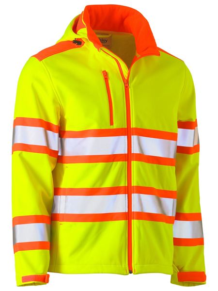BJ6222T-Taped Bouble Hi Vis Softshell Jacket