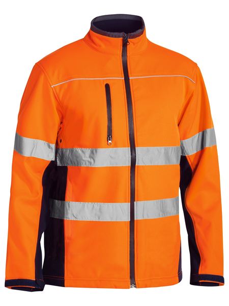 BJ6059T-Taped Hi Vis Soft Shell Jacket
