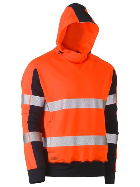 BK6815T-Taped Two Tone Hi Vis Contrast 4 Way Stretchy Hoodie