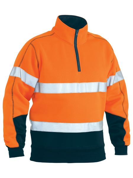 BK6989T-Taped Hi Vis1/4 Zip Pullover Fleece