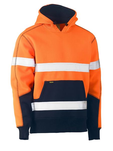 BK6619T-Taped Hi Vis Fleece Hoodie Pullover