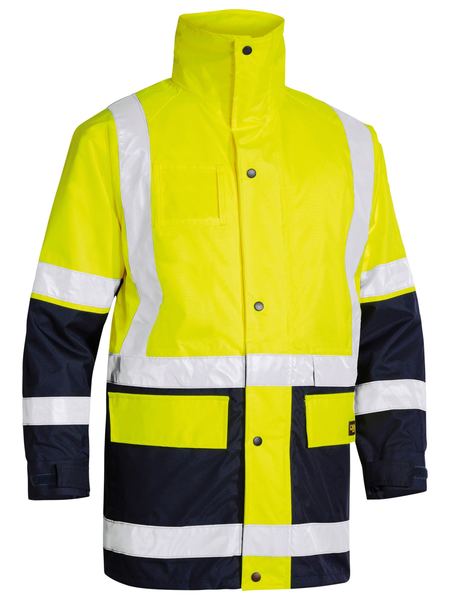 BK6975-Taped Hi Vis 5 In 1 Rain Jacket