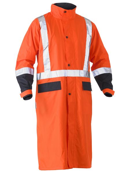 BJ6961T-TAPED HI VIS LONG RAIN COAT