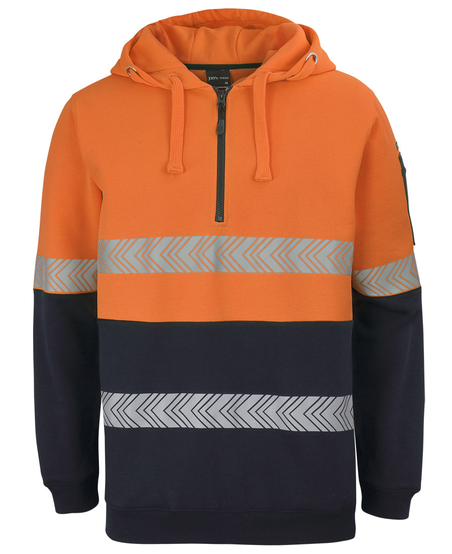 6HZSH-Jb's Hv (D+N) 1/2 Zip Segmented Tape Hoodie