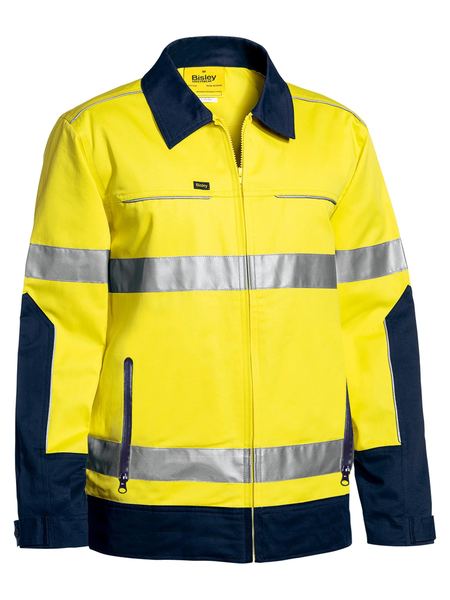 BJ6917T-Taped Hi Vis Drill Jacket With Liquid Repellent Finish