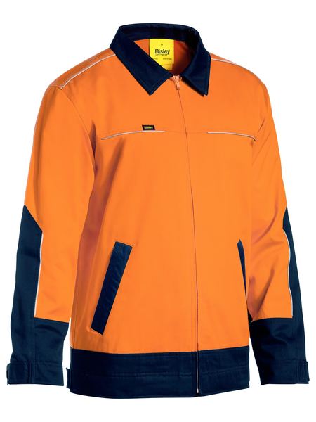 BJ6917-Hi Vis Drill Jacket With Liquid Repellent Finish