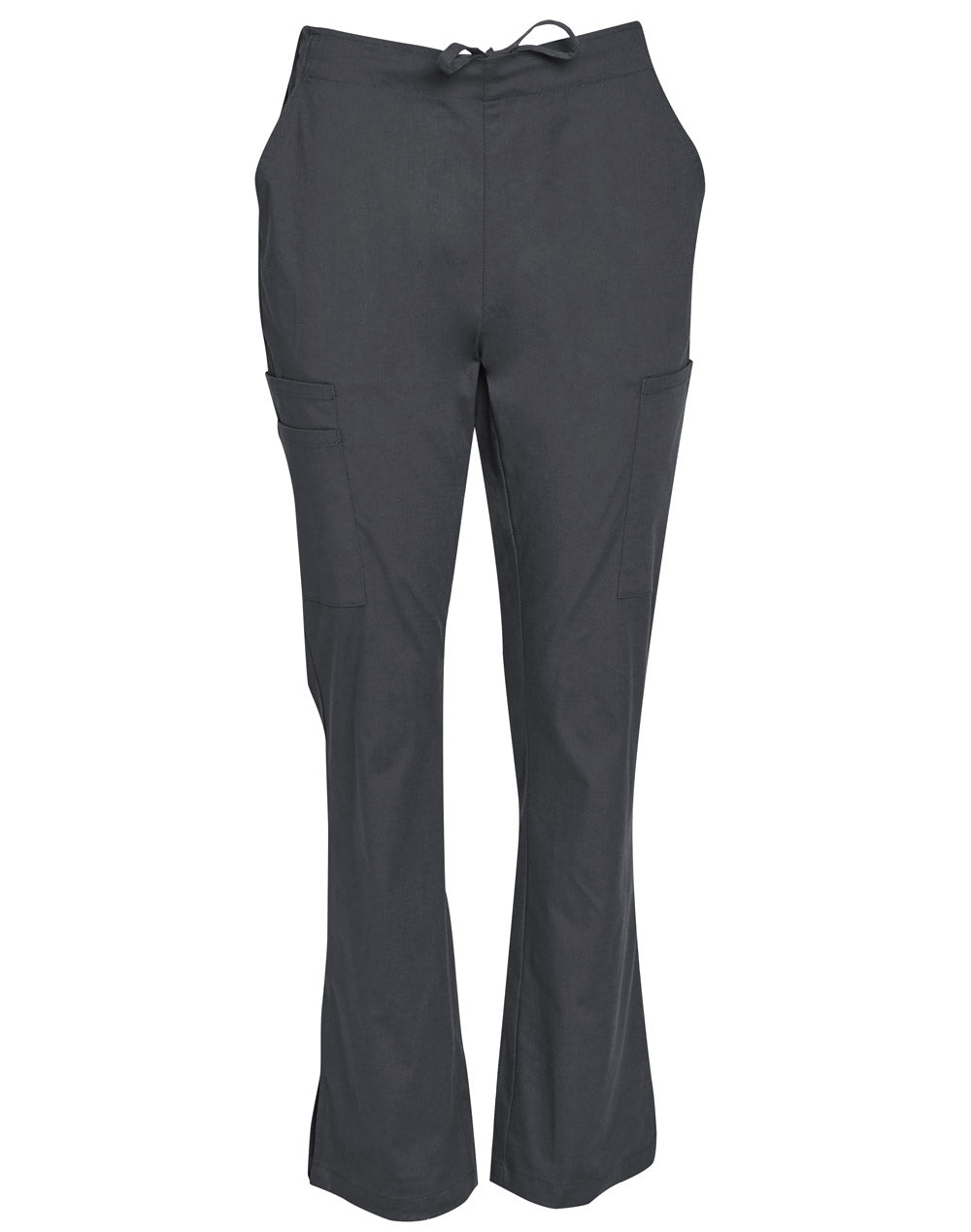 M9720 LADIES SEMI-ELASTIC WAIST TIE SOLID COLOUR SCRUB PANTS