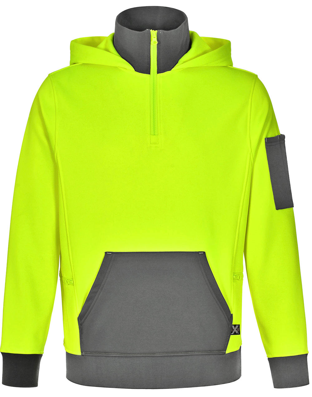 SW78 UNISEX HI VIS ZIP PREMIUM FLEECE HOODIE