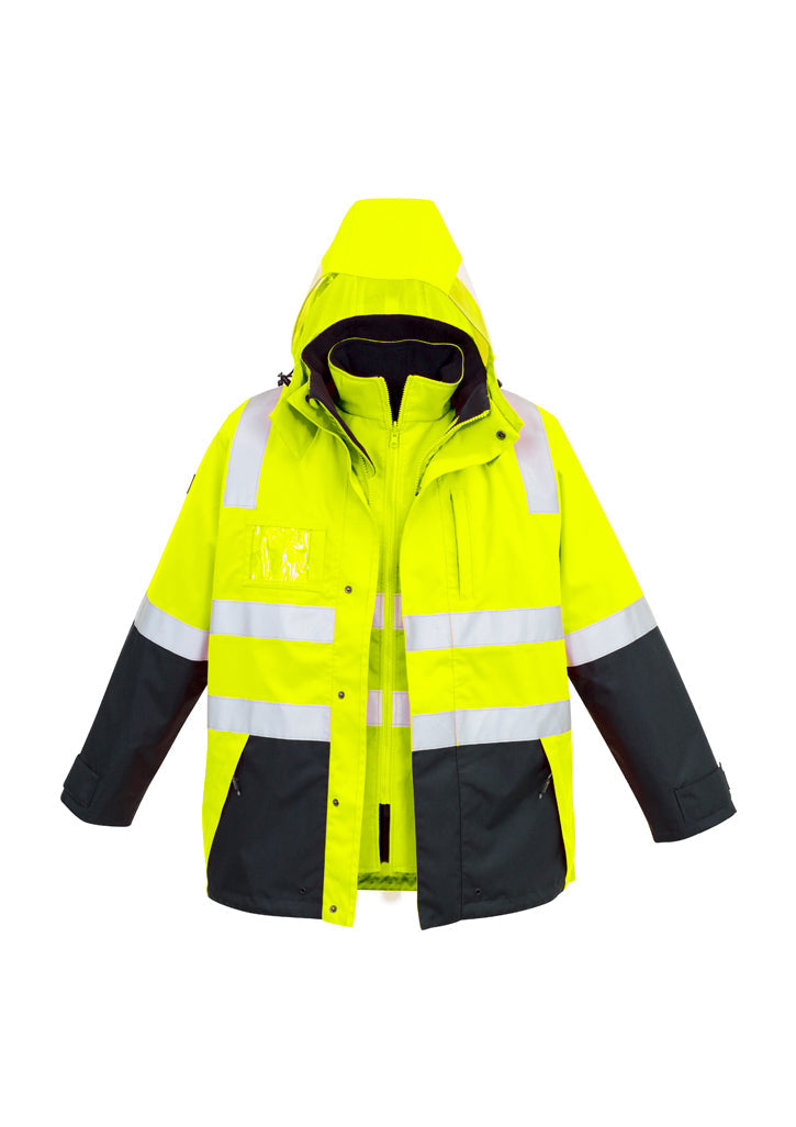 ZJ532-Mens Hi Vis 4 in 1 Waterproof Jacket