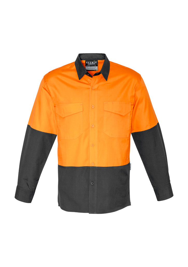 ZW128-Mens Rugged Cooling Hi Vis Spliced Shirt