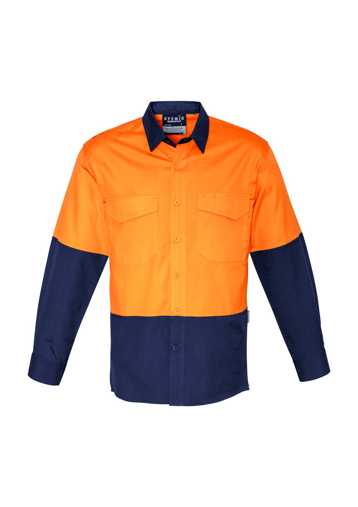 ZW128-Mens Rugged Cooling Hi Vis Spliced Shirt