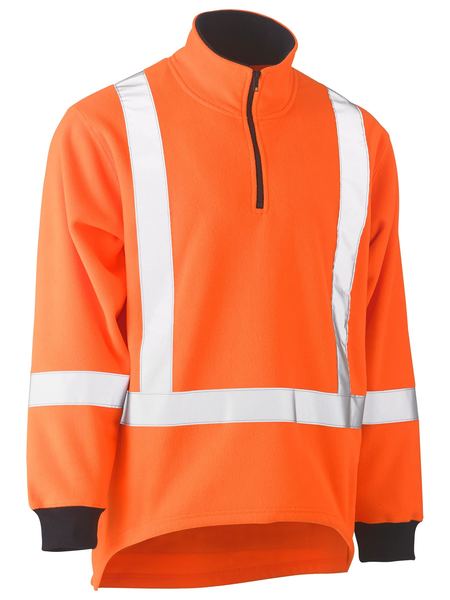 BK6249XT-Taped Ttmc Hi Vis Polar Fleece Jumper With X Back