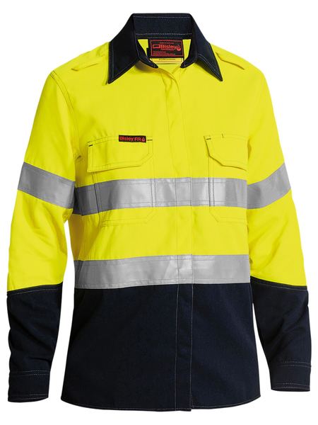 BL8098T-Women's Taped Hi Vis Lightweight Fr Vented Shirt (Tencate Tecasafe® Plus 580)