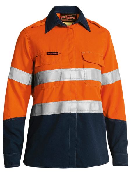 BL8098T-Women's Taped Hi Vis Lightweight Fr Vented Shirt (Tencate Tecasafe® Plus 580)