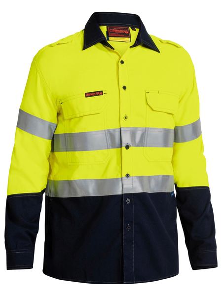 BS8098T-Tencate Tecasafe® Plus 580 Taped Hi Vis Lightweight Fr Vented Shirt