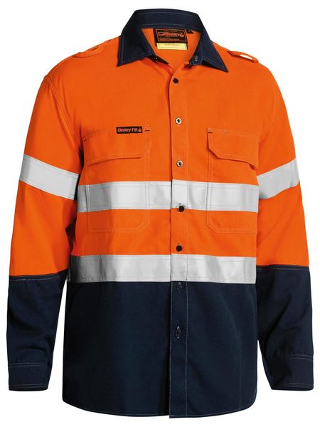 BS8098T-Tencate Tecasafe® Plus 580 Taped Hi Vis Lightweight Fr Vented Shirt