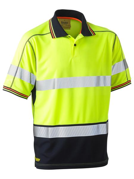 BK1219T-Shortsleeved-Taped Hi Vis Polyester Mesh Polo