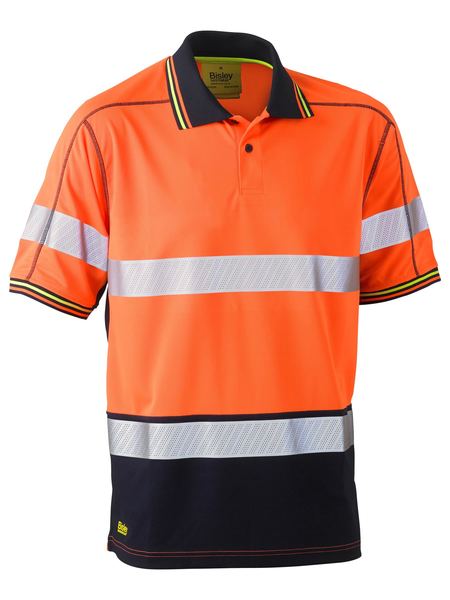 BK1219T-Shortsleeved-Taped Hi Vis Polyester Mesh Polo