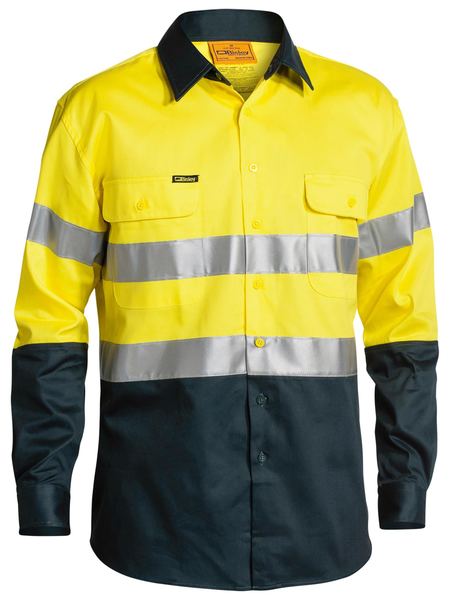 BT6456-Taped Hi Vis Drill Shirt Long Sleeve