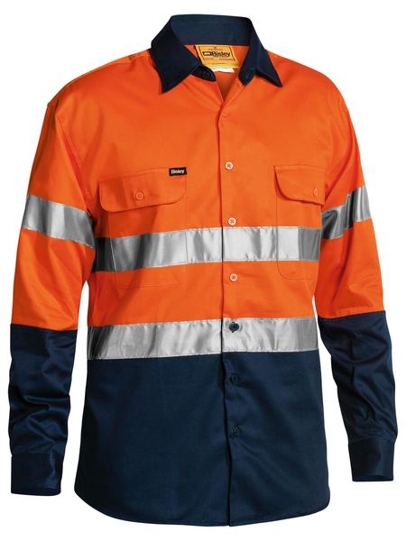 BT6456-Taped Hi Vis Drill Shirt Long Sleeve