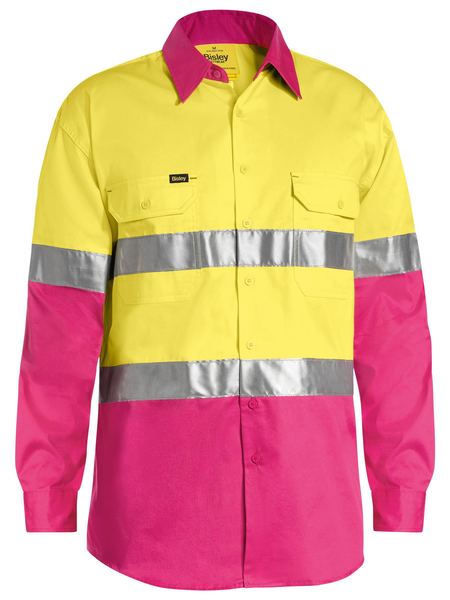 BS6696T-Taped Hi Vis Contrast Drill Shirt