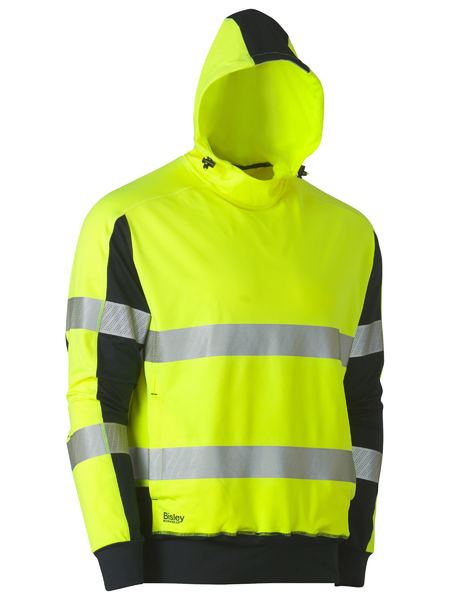 BK6815T-Taped Two Tone Hi Vis Contrast 4 Way Stretchy Hoodie