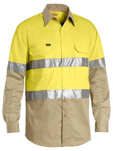 BS6696T-Bisley Hi Vis Taped Shirt-Lightweight