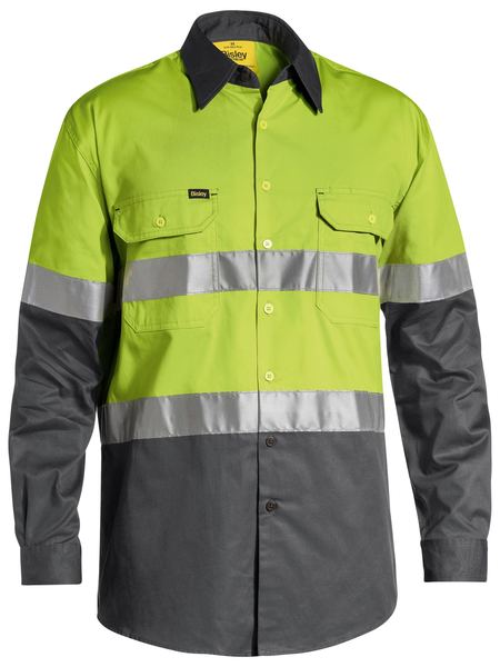 BS6696T-Bisley Hi Vis Taped Shirt-Lightweight