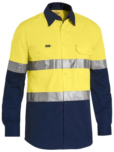 BS6696T-Bisley Hi Vis Taped Shirt-Lightweight