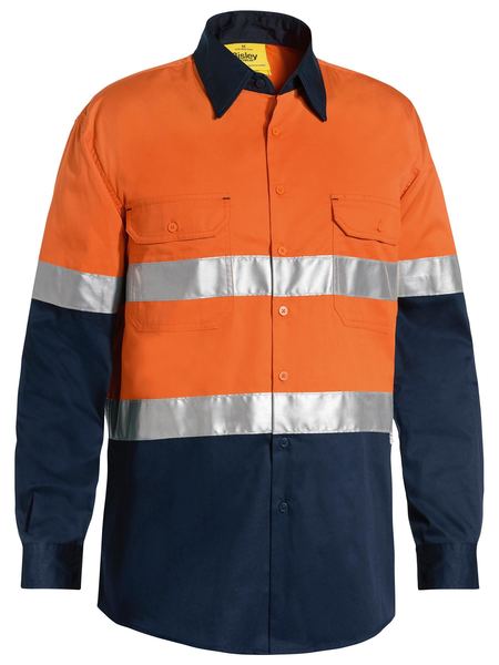 BS6696T-Bisley Hi Vis Taped Shirt-Lightweight