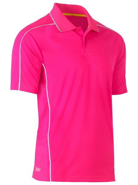 BK1425-Cool Mesh Polo With Reflective Piping