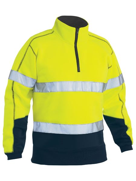 BK6989T-Taped Hi Vis1/4 Zip Pullover Fleece