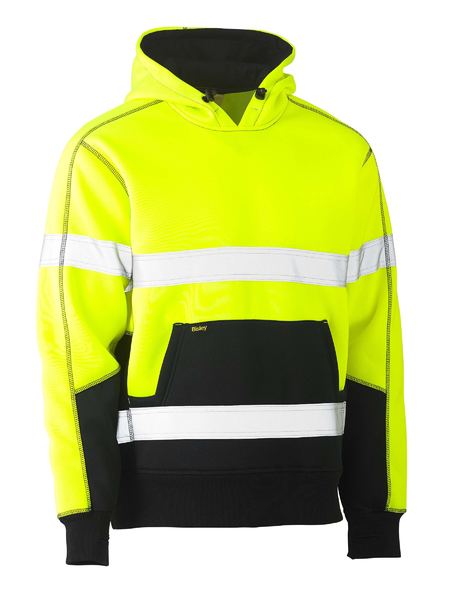 BK6619T-Taped Hi Vis Fleece Hoodie Pullover