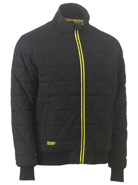 BJ6976-Diamond Quilted Bomber Jacket