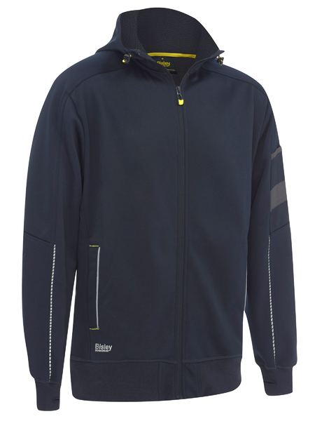 BK6925-Work Fleece Zip-Front Hoodie With Sherpa Lining