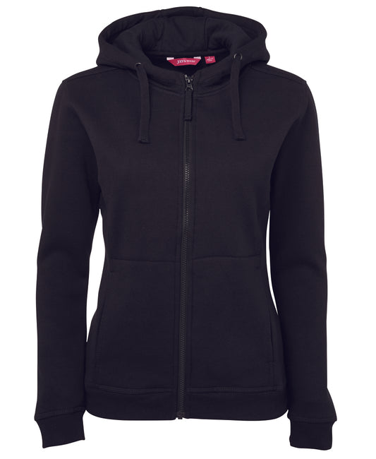 3HJ1-Jb's Ladies Full Zip Fleecy Hoodie