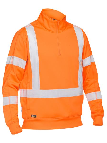 BK6814XT-X Taped Hi Vis 1/4 Zip Pullover