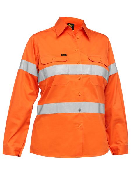 BL6897-Women’S Taped Hi Vis Cool Lightweight Drill Shirt