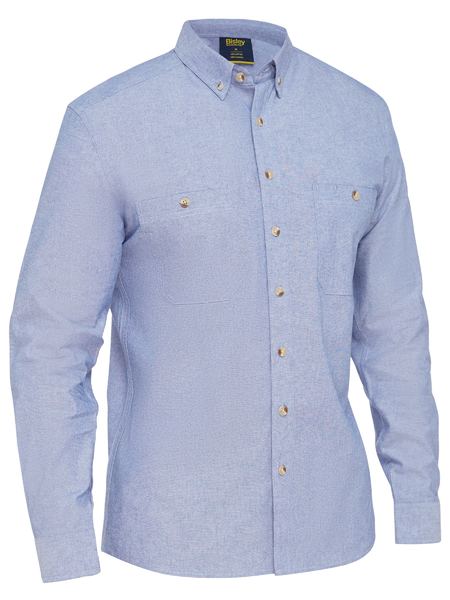 BS6407-MEN’S LONG SLEEVE CHAMBRAY SHIRT