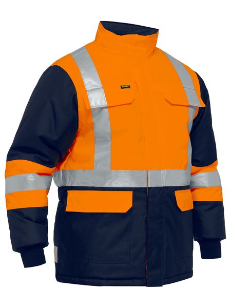 BJ6450T-HI VIS FREEZER JACKET X TAPED TWO TONE