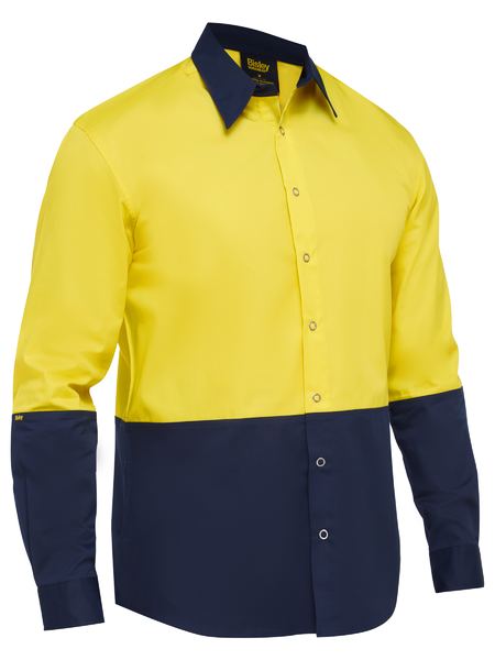 BS6442-TWO TONE HI VIS SHIRT LONG SLEEVE