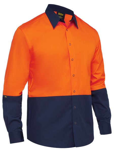 BS6442-TWO TONE HI VIS SHIRT LONG SLEEVE