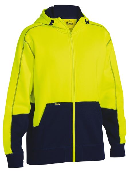 BK6819-Hi Vis Zip Front Fleece Hoodie