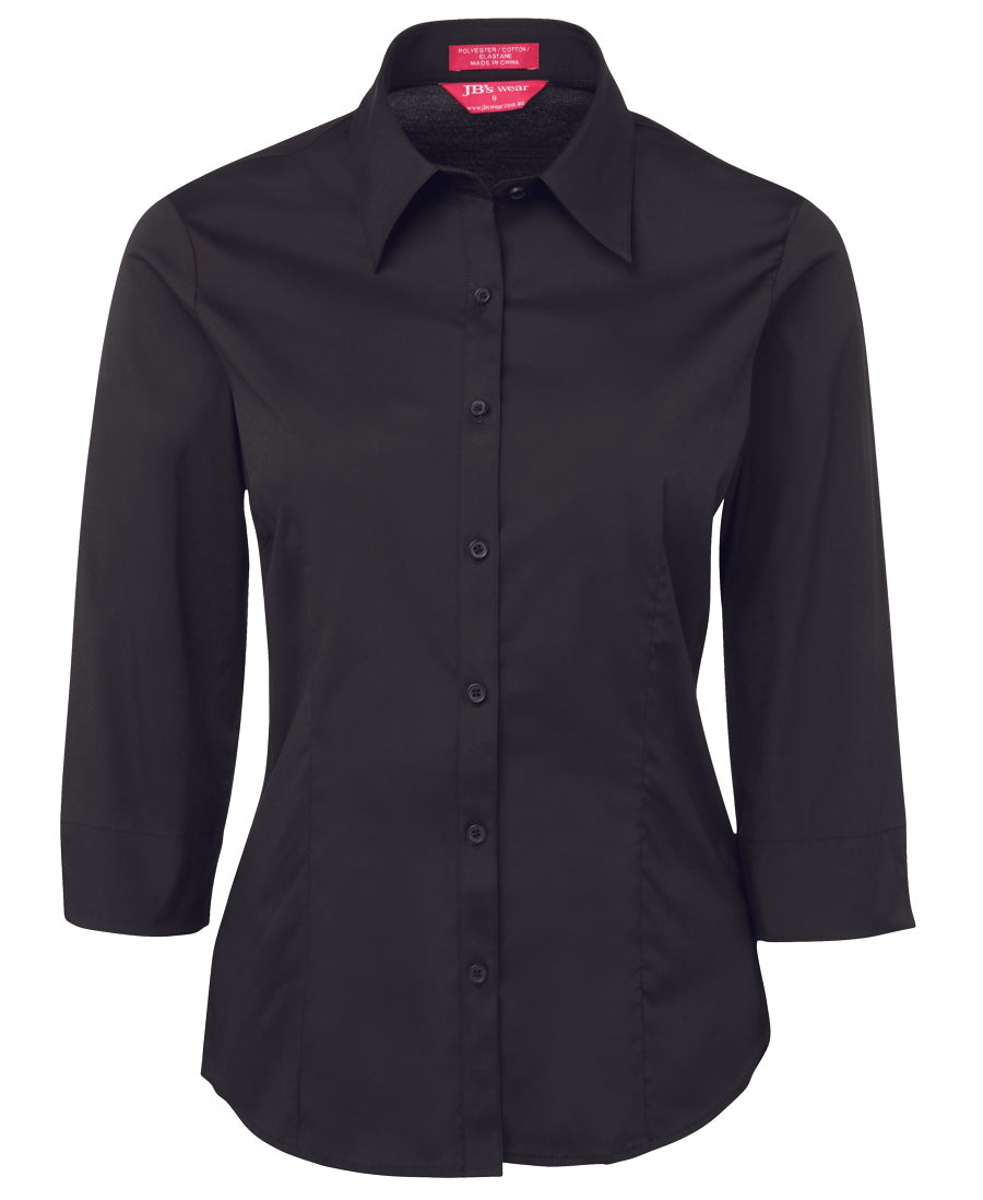 4PLU3-Jb's Ladies Urban 3/4 Poplin Shirt