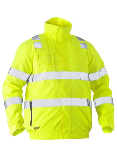 BJ6770T-TAPED HI VIS WET WEATHER BOMBER JACKET