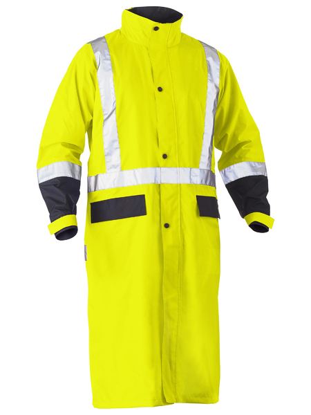 BJ6961T-TAPED HI VIS LONG RAIN COAT