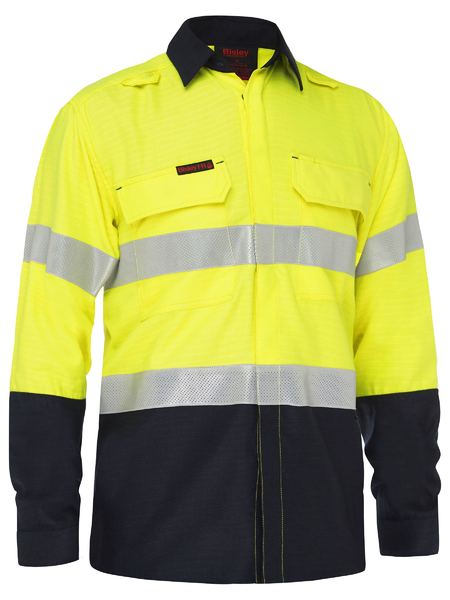 BS8438T-APEX 185 TAPED HI VIS FR RIPSTOP VENTED SHIRT