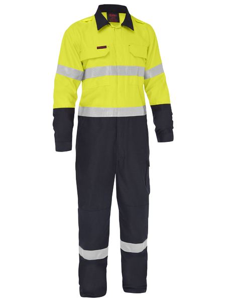 BC8477T-APEX 185/240 TAPED HI VIS FR RIPSTOP VENTED COMBO COVERALL