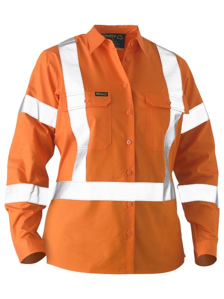 BL6266XT-WOMEN’S X TAPED HI VIS RECYCLED DRILL SHIRT